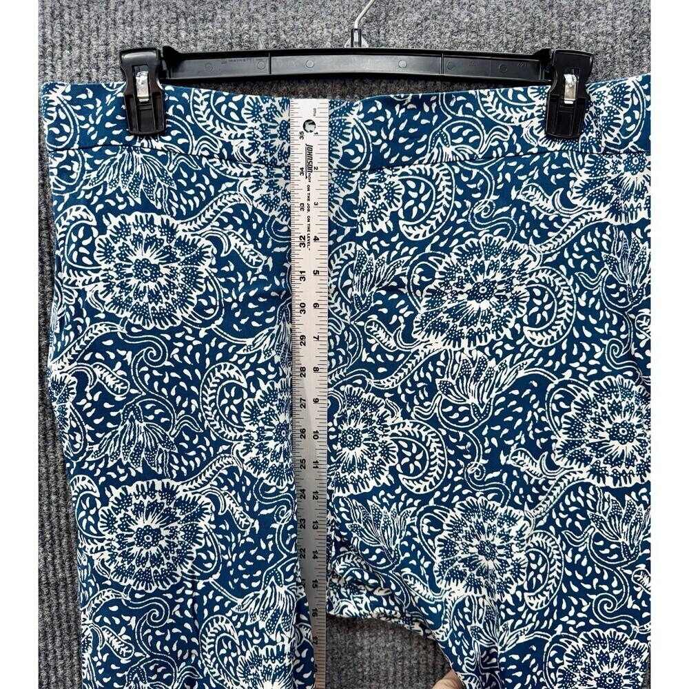 Maeve Anthropologie Anika Pants Womens XL Blue Floral Wide Leg Palazzo Pull On - Picture 11 of 14